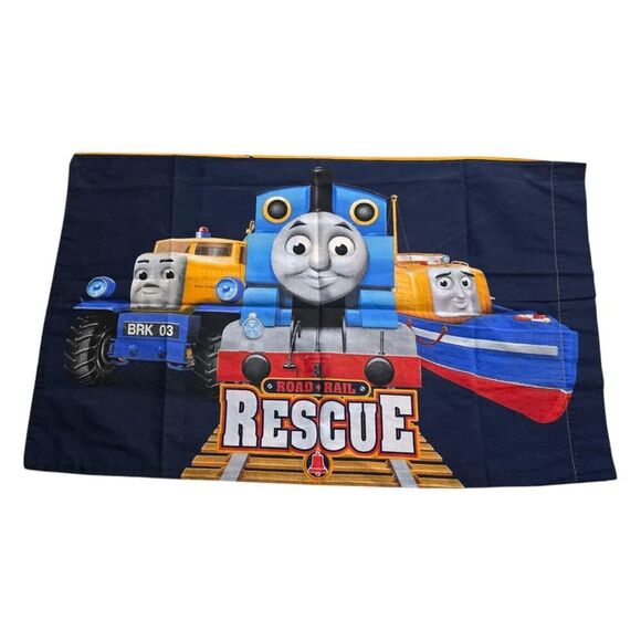 Vintage Thomas & Friends Thomas Tank Pillowcase Standard SZ Search Rescue - Picture 2 of 2